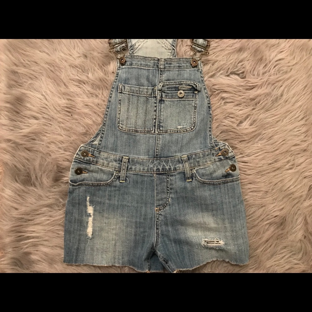 Overall Jean Shorts